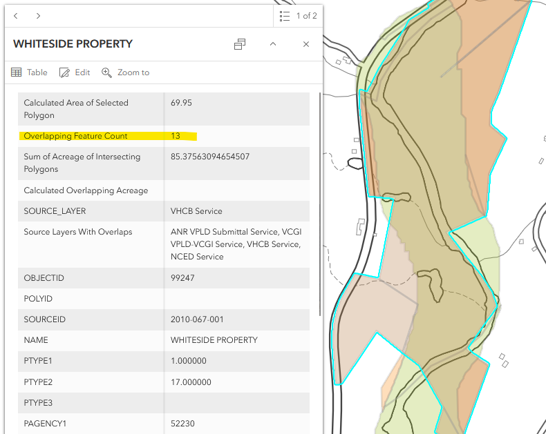 Example of overlapping records